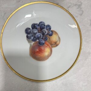 Thomas Bavaria Elegant Gold-Trimmed Fruit Design Plate
